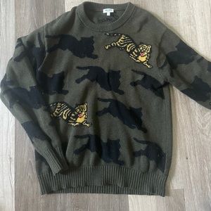Kenzo Green Camo Tiger Sweater Crewneck
